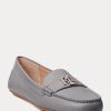 Mocasines Ralph Lauren Barnsbury de piel napa gris oscuro para mujer Mocasines Ralph Lauren Barnsbury de piel napa gris oscuro para mujer