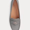 Mocasines Ralph Lauren Barnsbury de piel napa gris oscuro para mujer Mocasines Ralph Lauren Barnsbury de piel napa gris oscuro para mujer