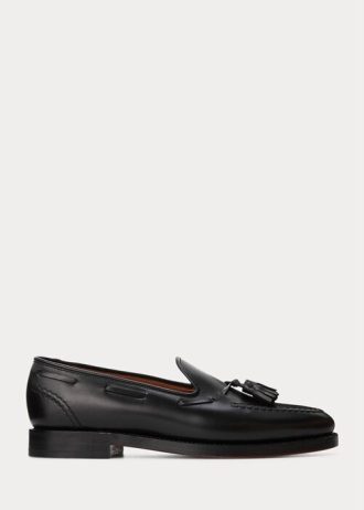 Mocasines Ralph Lauren Booth de piel de becerro negros para hombre