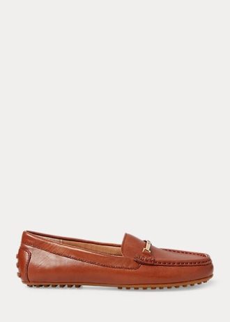 Mocasines Ralph Lauren Briony de piel color marrón para mujer