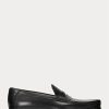 Mocasines Ralph Lauren Chalmers de piel de becerro bruñida para hombre, color negro