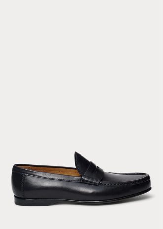 Mocasines Ralph Lauren Chalmers de piel de becerro negros para hombre