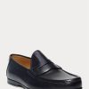 Mocasines Ralph Lauren Chalmers de piel de becerro negros para hombre