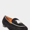 Mocasines Ralph Lauren Laurel de ante de cabra con borlas para mujer en beige y blanco Mocasines Ralph Lauren Laurel de ante de cabra con borlas para mujer en beige y blanco