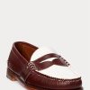 Mocasines Ralph Lauren The Morehouse Collection para hombre en color burdeos y crema