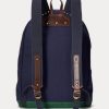 Mochilas de lona con el logotipo de Ralph Lauren bordado para hombre en azul marino