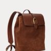 Mochilas Ralph Lauren Welington de ante de becerro para hombre en color chocolate