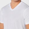Pack de 2 camisetas Ralph Lauren Essential con cuello en V para hombre, color blanco Pack de 2 camisetas Ralph Lauren Essential con cuello en V para hombre, color blanco
