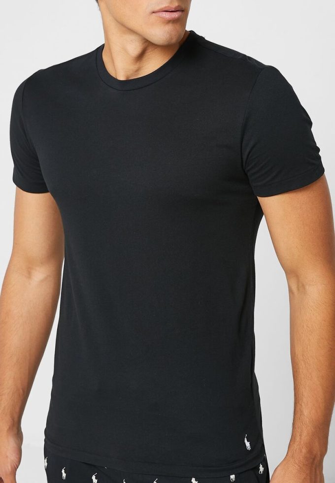 Pack de 3 camisetas Ralph Lauren negras con cuello redondo para hombre Pack de 3 camisetas Ralph Lauren negras con cuello redondo para hombre