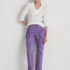Pantalones cargo tobilleros de sarga ligera de Ralph Lauren para mujer, morados Pantalones cargo tobilleros de sarga ligera de Ralph Lauren para mujer, morados