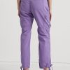 Pantalones cargo tobilleros de sarga ligera de Ralph Lauren para mujer, morados Pantalones cargo tobilleros de sarga ligera de Ralph Lauren para mujer, morados