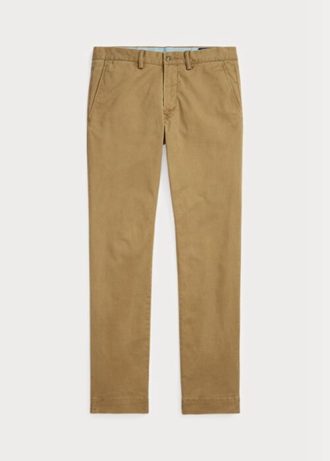 Pantalones chinos ajustados elásticos Ralph Lauren de color caqui para hombre