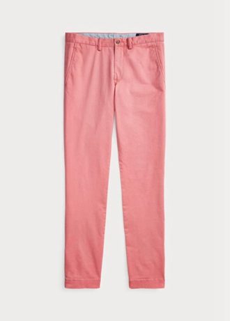 Pantalones chinos ajustados elásticos Ralph Lauren de color rosa para hombre