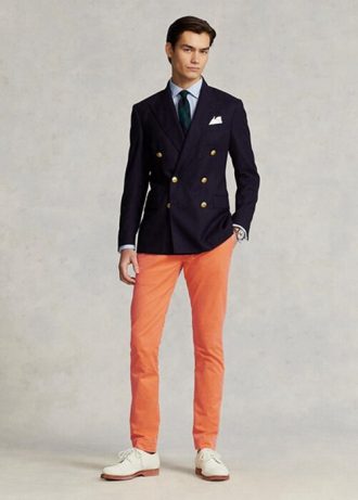 Pantalones chinos ajustados y elásticos Ralph Lauren para hombre en color naranja