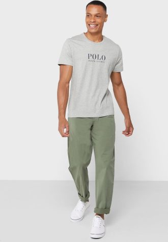 Pantalones chinos de corte holgado con cordón ajustable de Ralph Lauren para hombre, color verde