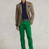 Pantalones chinos elásticos de corte entallado Ralph Lauren para hombre, color verde
