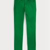 Pantalones chinos elásticos de corte entallado Ralph Lauren para hombre, color verde