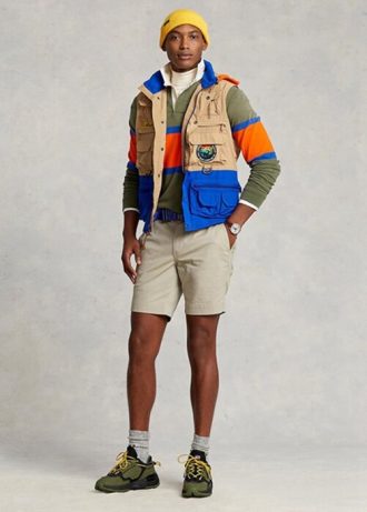 Pantalones cortos chinos de corte recto y elástico Ralph Lauren para hombre en color caqui Pantalones cortos chinos de corte recto y elástico Ralph Lauren para hombre en color caqui
