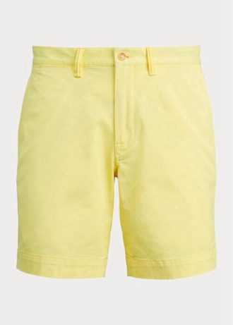 Pantalones cortos chinos rectos elásticos Ralph Lauren amarillos para hombre Pantalones cortos chinos rectos elásticos Ralph Lauren amarillos para hombre