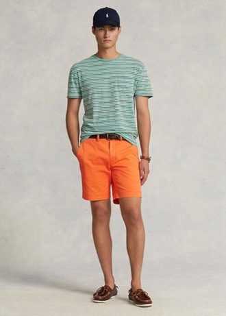 Pantalones cortos chinos rectos y elásticos Ralph Lauren para hombre en color naranja