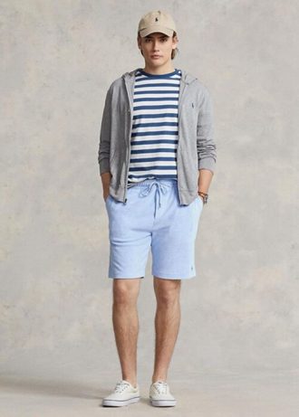 Pantalones cortos con cordón ajustable Ralph Lauren Terry para hombre en azul