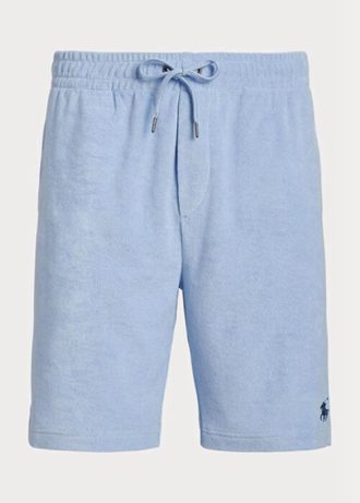 Pantalones cortos con cordón ajustable Ralph Lauren Terry para hombre en azul