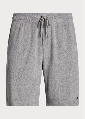 Pantalones cortos con cordón ajustable Ralph Lauren Terry para hombre en gris