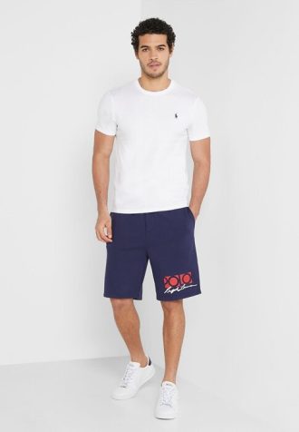 Pantalones cortos con el logotipo de Ralph Lauren Signature para hombre en azul marino