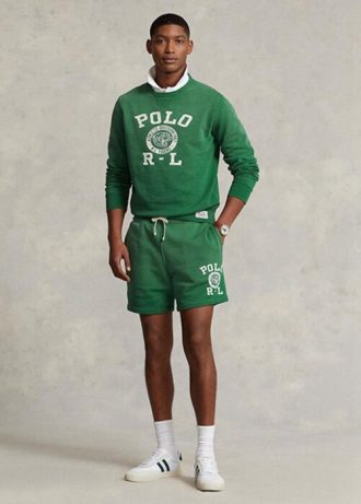 Pantalones cortos de polar con logotipo de Ralph Lauren para hombre en color verde