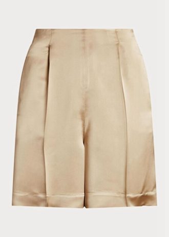 Pantalones cortos de satén lavado Ainsworth de Ralph Lauren para mujer en color caqui
