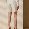 Pantalones cortos de shantung de seda Ralph Lauren Francine en beige para mujer Pantalones cortos de shantung de seda Ralph Lauren Francine en beige para mujer