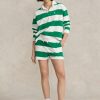 Pantalones cortos deportivos blancos con cordón y rayas de Ralph Lauren para mujer Pantalones cortos deportivos blancos con cordón y rayas de Ralph Lauren para mujer