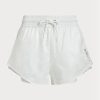 Pantalones cortos Ralph Lauren blancos con cordón ajustable en tejido Ripstop para mujer