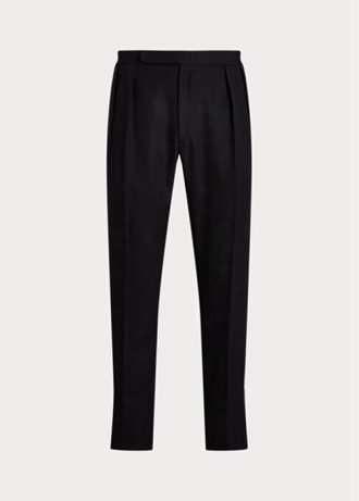 Pantalones de esmoquin negros hechos a mano Ralph Lauren Gregory Barathea para hombre