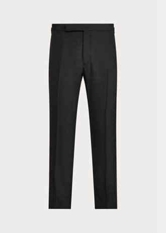 Pantalones de esmoquin negros Ralph Lauren Gregory de lana Barathea para hombre