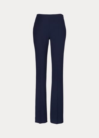 Pantalones de lana elástica Ralph Lauren Alandra para mujer en color azul marino