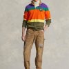 Pantalones de lona desgastados de corte relajado Ralph Lauren para hombre, color marrón