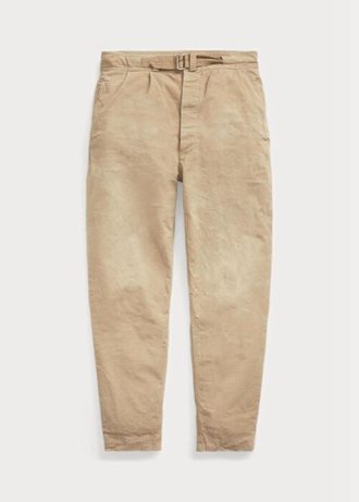 Pantalones de lona holgados y plisados  Ralph Lauren para hombre en color caqui