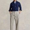 Pantalones de lona holgados y plisados  Ralph Lauren para hombre en gris