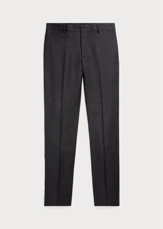 Pantalones de sarga de lana de corte entallado Ralph Lauren para hombre en gris