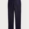 Pantalones de sarga de lana Ralph Lauren de corte entallado para hombre en color azul marino