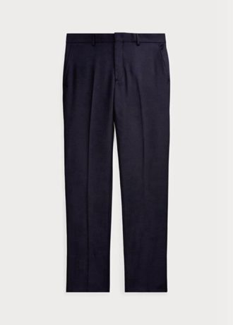 Pantalones de sarga de lana Ralph Lauren de corte entallado para hombre en color azul marino