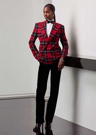Pantalones de terciopelo Ralph Lauren Declynn negros para mujer