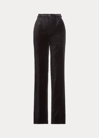 Pantalones de terciopelo Ralph Lauren Declynn negros para mujer