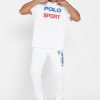 Pantalones deportivos blancos con el logotipo de Ralph Lauren para hombre