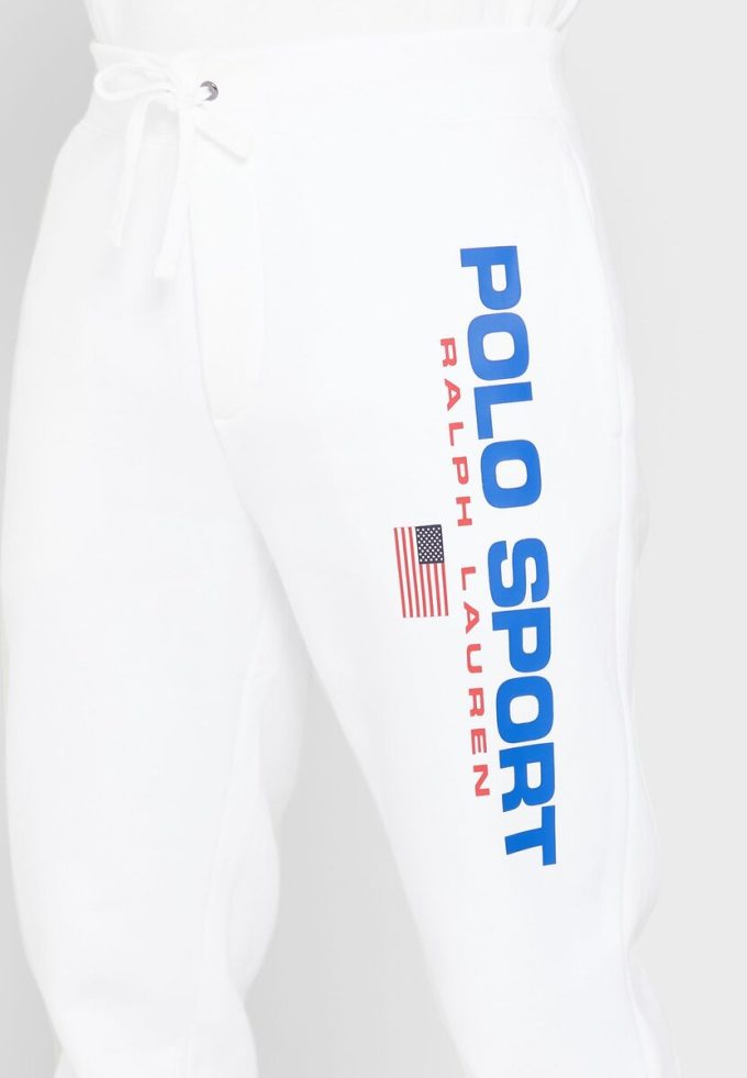 Pantalones deportivos blancos con el logotipo de Ralph Lauren para hombre