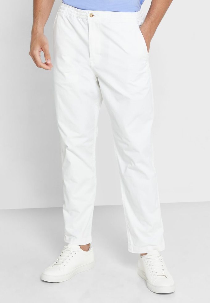 Pantalones deportivos blancos Ralph Lauren Prepster para hombre