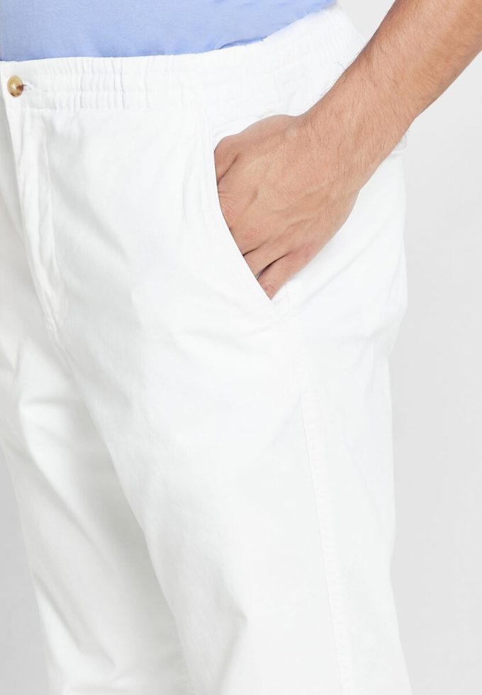 Pantalones deportivos blancos Ralph Lauren Prepster para hombre