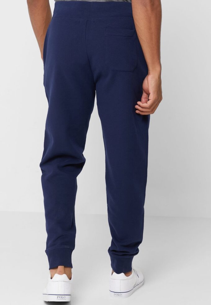 Pantalones deportivos con puños con cordón Ralph Lauren para hombre en azul marino
