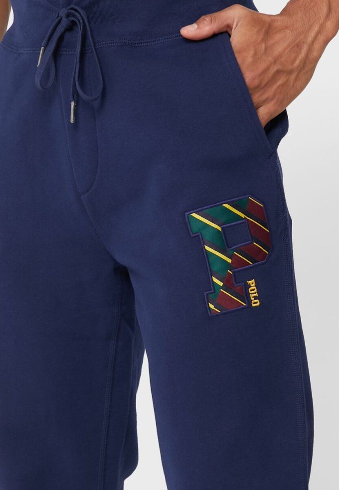 Pantalones deportivos con puños con cordón Ralph Lauren para hombre en azul marino